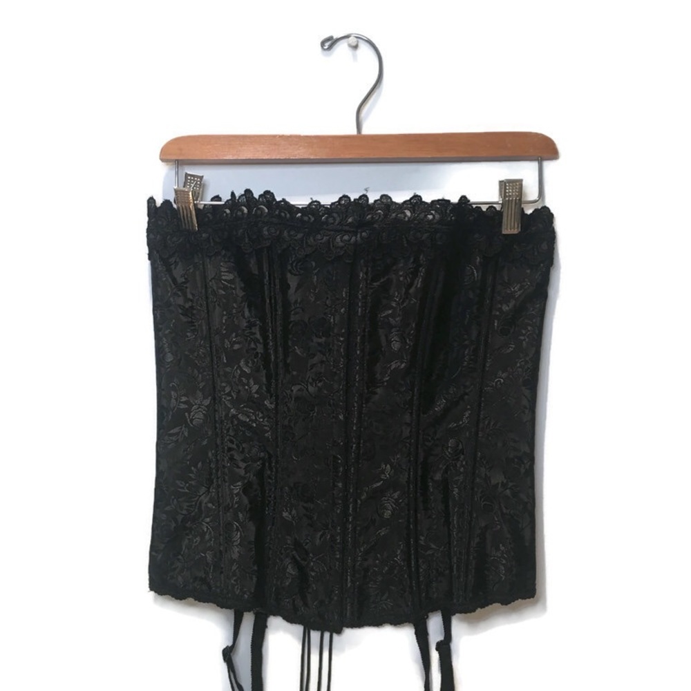 NWOT Grenier black on black corset, size 36